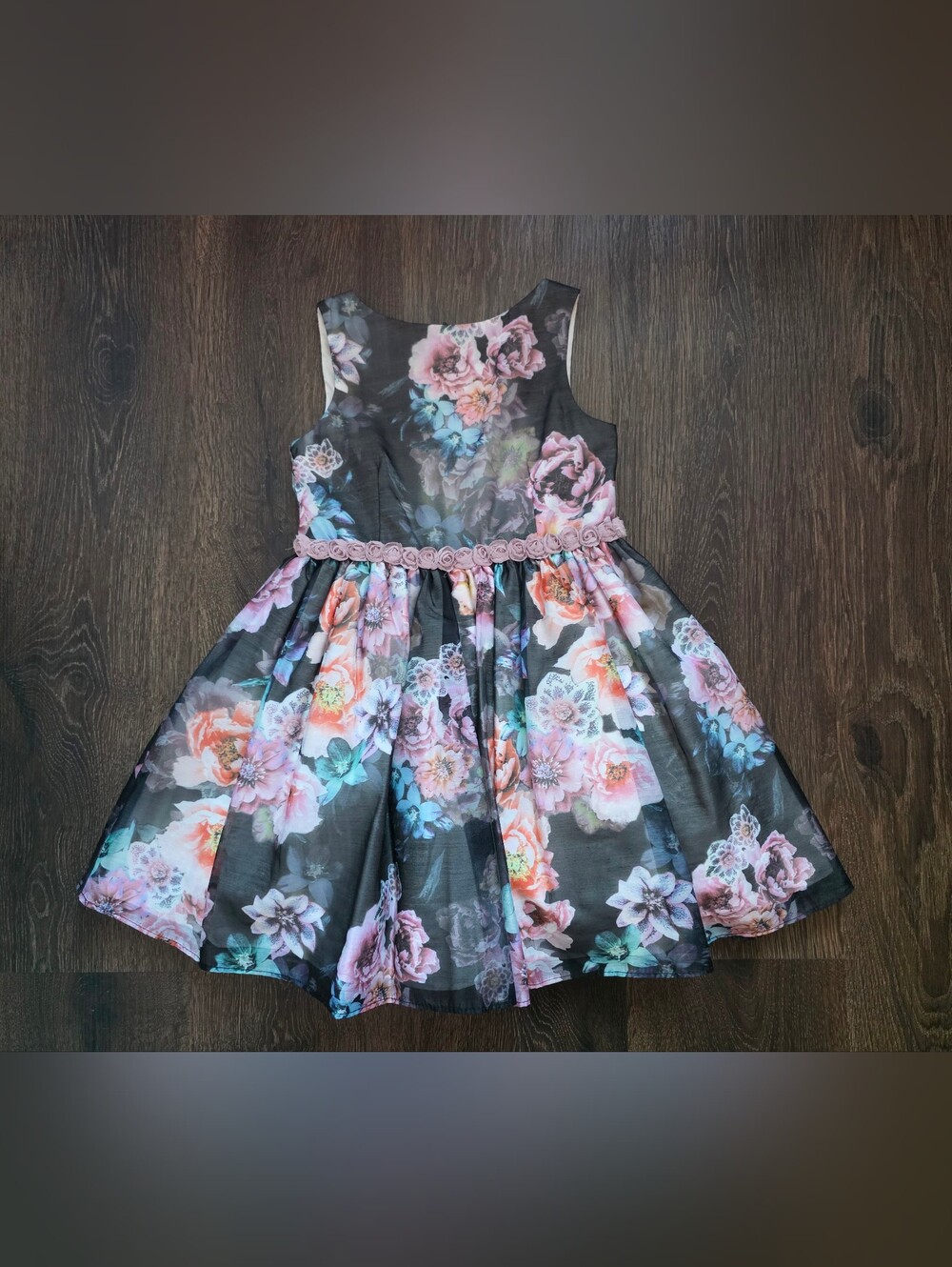 Pippa & Julie floral rosette waist special occasion dress